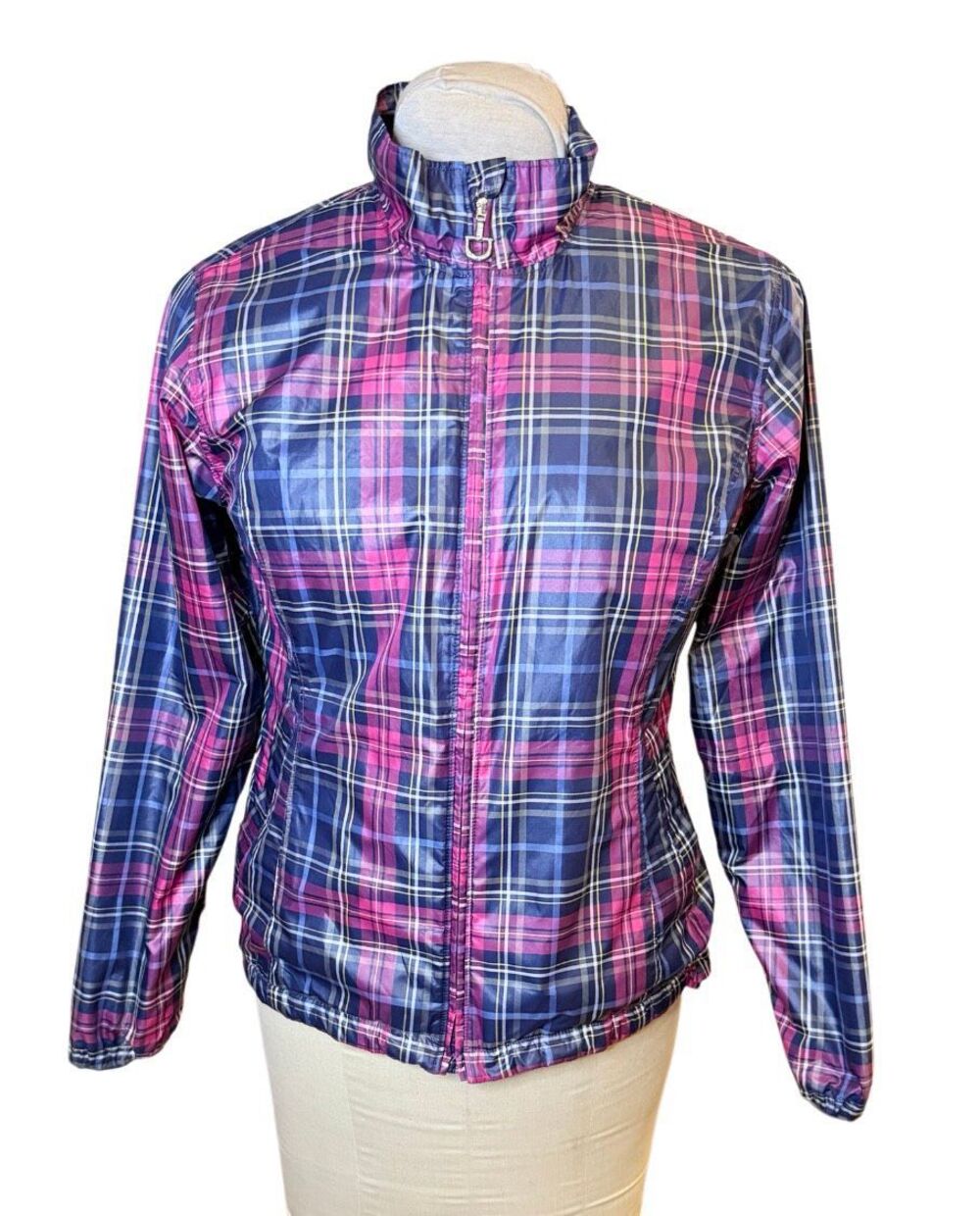 Ariat Avesta Plaid Wind Full Zip Jacket Performance Lined Weather Resistant Acti
